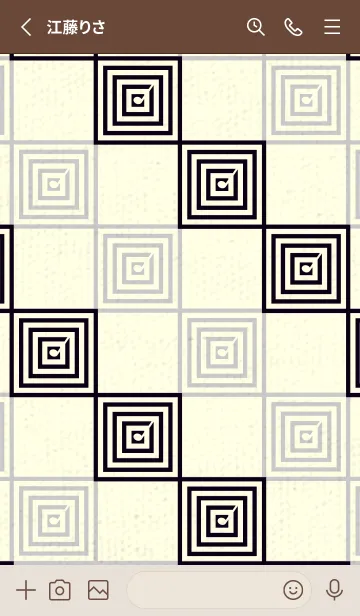 [LINE着せ替え] 和音 市松模様 音符  漆黒の画像2