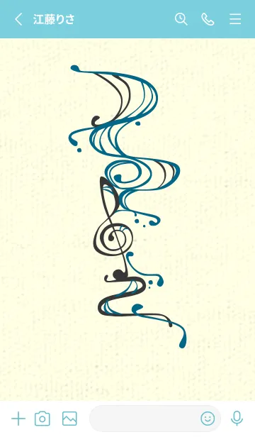 [LINE着せ替え] 和音 流水-音楽記号  鴨の羽色の画像2