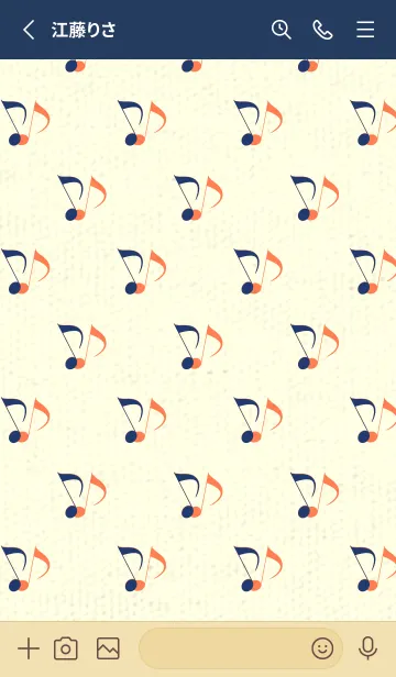 [LINE着せ替え] Clef dot 紺色の画像2