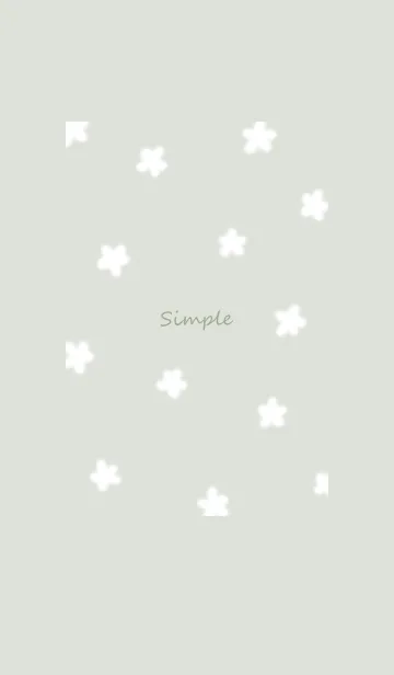 [LINE着せ替え] simple flowers♡green07_1の画像1