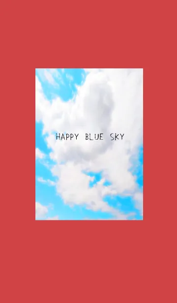 [LINE着せ替え] 幸せ青空の着せかえ/レッド/ベージュの画像1