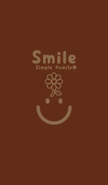 [LINE着せ替え] スマイル＆フラワー セピアの画像1