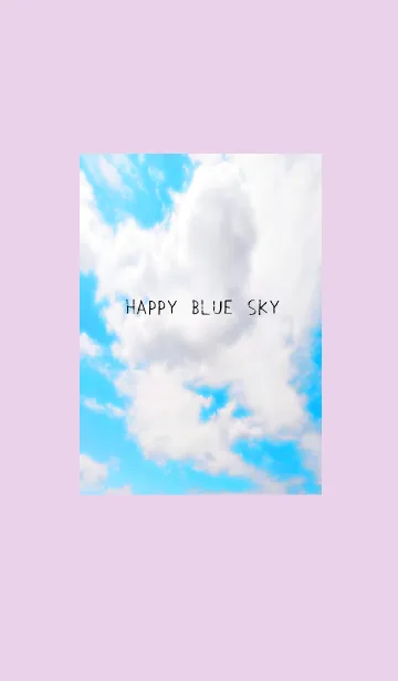 [LINE着せ替え] 幸せ青空の着せかえ/ライトパープルの画像1