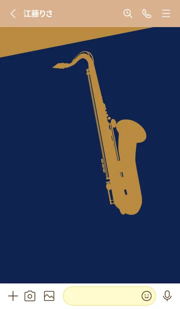 [LINE着せ替え] Saxophone CLR 濃藍の画像2