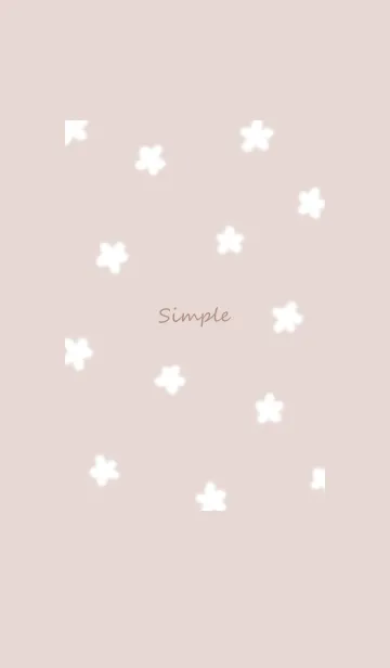 [LINE着せ替え] simple flowers♡pinkbeige07_1の画像1