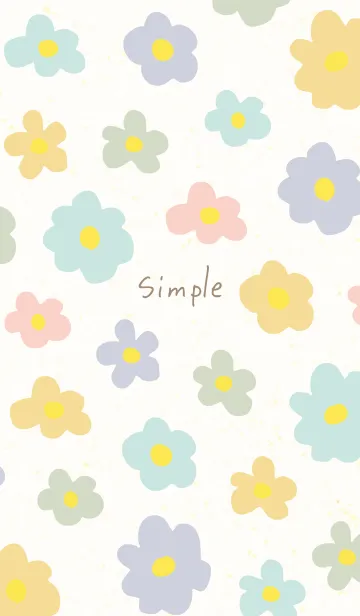 [LINE着せ替え] 北欧風 お花カラフル13の画像1