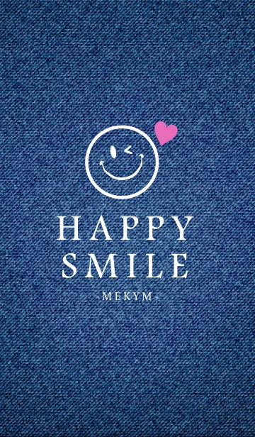 [LINE着せ替え] HAPPY SMILE DENIM HEART-MEKYM 36の画像1