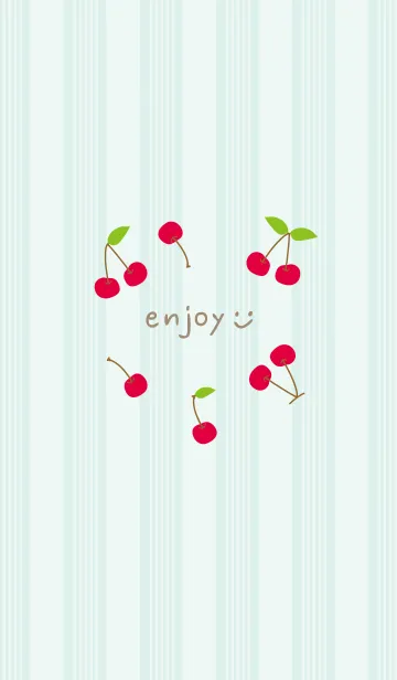 [LINE着せ替え] さくらんぼ シンプルかわいい29の画像1