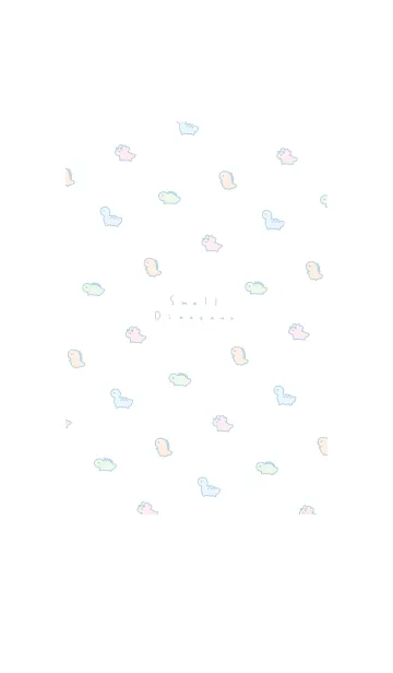 [LINE着せ替え] .小さな恐竜. 水色パステルの画像1