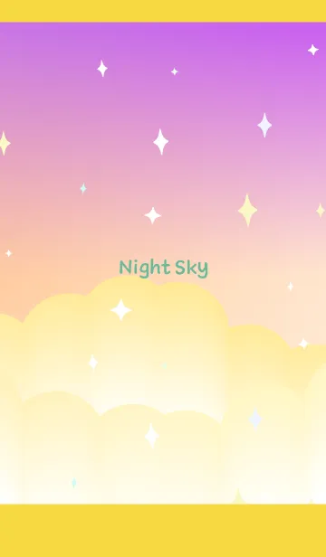 [LINE着せ替え] 幻想的な夜空 黄色の画像1
