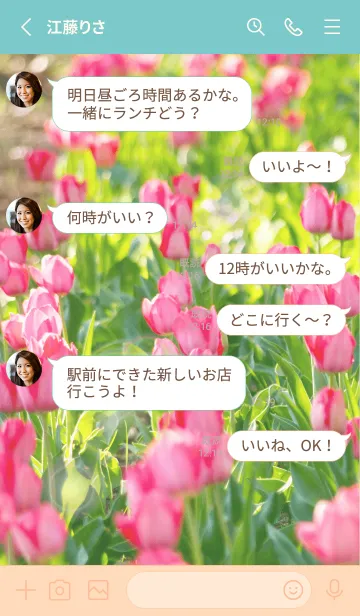 [LINE着せ替え] 陽だまりのチューリップの画像3
