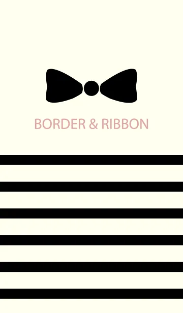 [LINE着せ替え] BORDER & RIBBON -Black 8-の画像1