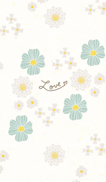 [LINE着せ替え] ベージュとカラフルな花14の画像1