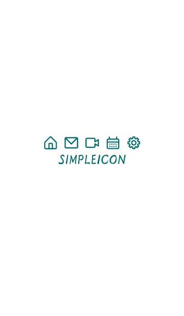 [LINE着せ替え] SIMPLE ICON -WHITE- 52の画像1