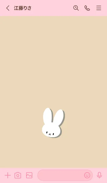 [LINE着せ替え] ホワイト ラビット 128の画像2