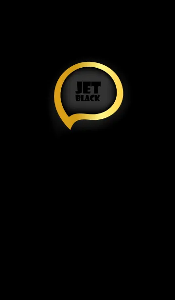 [LINE着せ替え] Jet Black Gold Black Theme (JP)の画像1