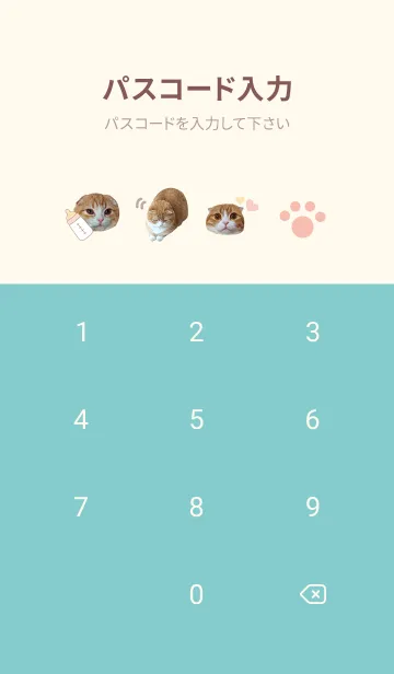 [LINE着せ替え] たれ耳ねこちゃん着せ替えシンプルブルーの画像4
