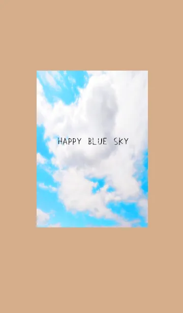 [LINE着せ替え] 幸せ青空の着せかえ/カフェモカカラーの画像1