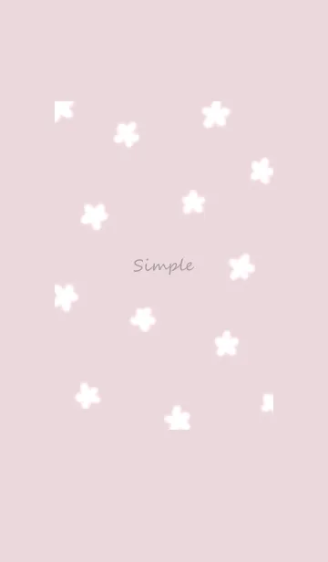 [LINE着せ替え] simple flowers♡dustypink15_1の画像1