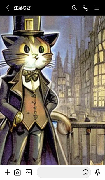 [LINE着せ替え] 猫紳士街#EY323。の画像2