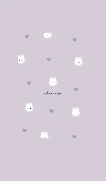[LINE着せ替え] シンプルなチビうさ♡violet04_1の画像1
