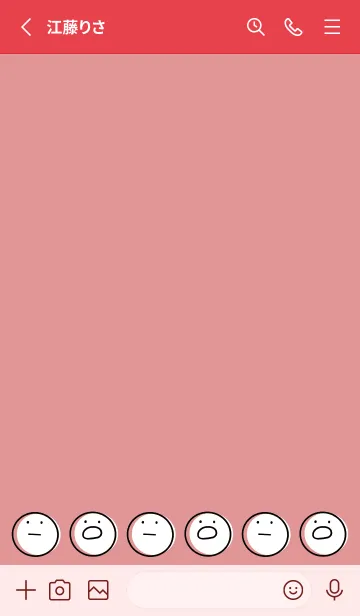 [LINE着せ替え] 赤 : まるの着せ替えの画像2