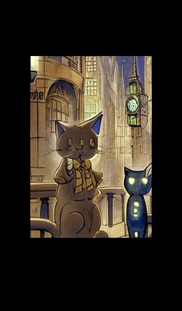 [LINE着せ替え] 猫紳士街_#EY016。の画像1