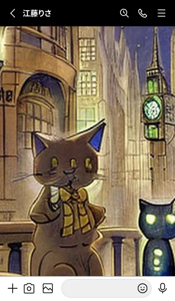 [LINE着せ替え] 猫紳士街_#EY016。の画像2