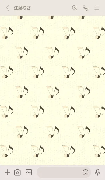 [LINE着せ替え] Clef dot 鳥の子色の画像2