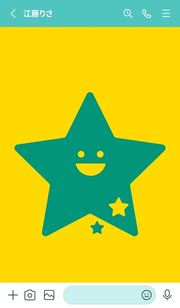 [LINE着せ替え] 星型の着せかえ 黄色の画像2