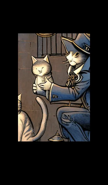 [LINE着せ替え] 猫紳士街_#EY015。の画像1