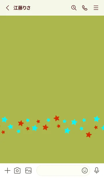 [LINE着せ替え] シンプル カラー スター 51の画像2