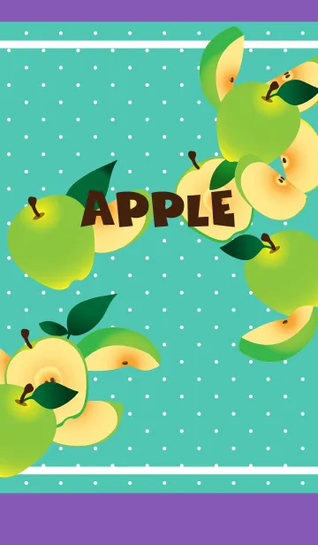 [LINE着せ替え] 青りんご 紫色の画像1