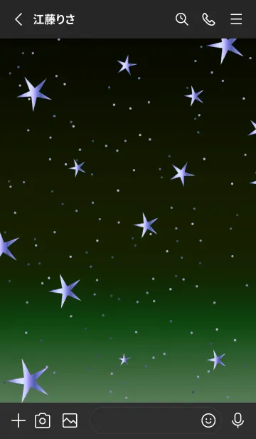 [LINE着せ替え] キラキラ ‐グラデーション・スター 8の画像2