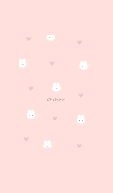 [LINE着せ替え] シンプルなチビうさ♡babypink09_1の画像1