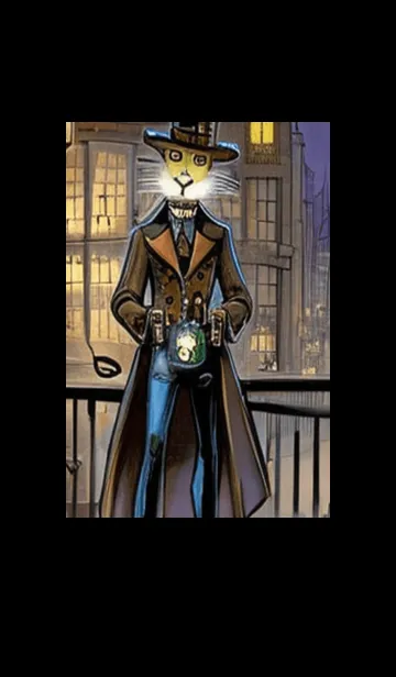 [LINE着せ替え] 猫紳士街_#EY07。の画像1