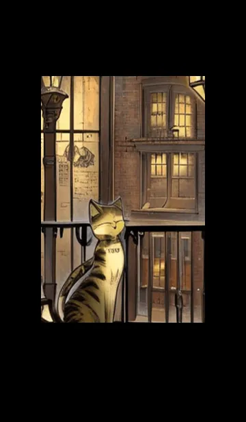 [LINE着せ替え] 猫紳士街_#EY04。の画像1