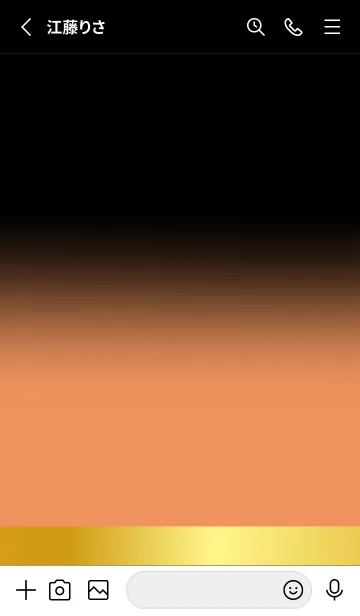 [LINE着せ替え] Melon Orange Gold Black Theme (JP)の画像2
