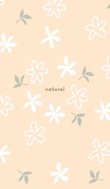 [LINE着せ替え] くすみカラー 白い花18の画像1