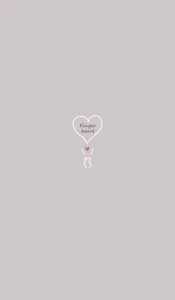 [LINE着せ替え] Finger heart2♡Greige02_1の画像1
