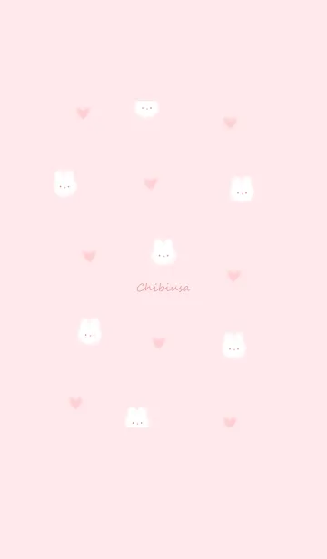 [LINE着せ替え] シンプルなチビうさ♡pink10_1の画像1