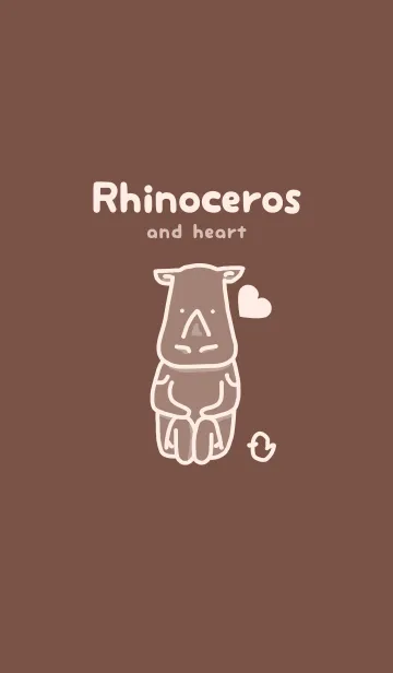 [LINE着せ替え] サイとハート コーヒーブラウンの画像1