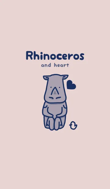 [LINE着せ替え] サイとハート 灰桜の画像1