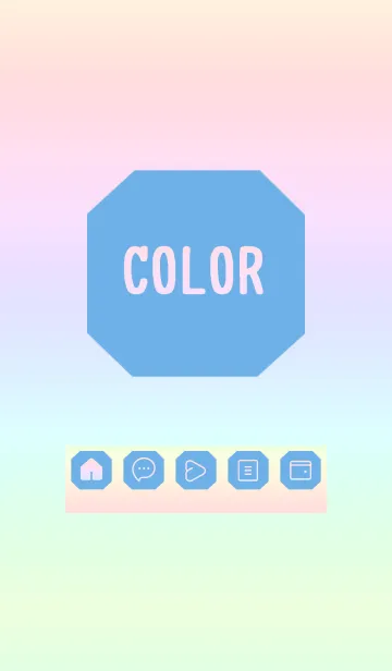 [LINE着せ替え] blue color rainbow K01の画像1