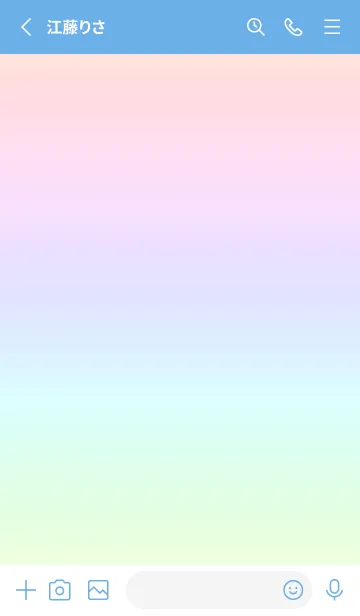 [LINE着せ替え] blue color rainbow K01の画像2