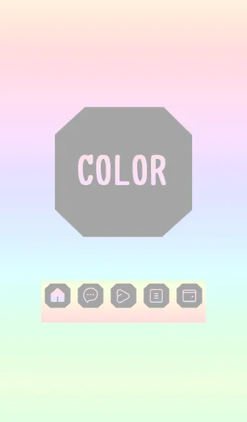 [LINE着せ替え] blue color rainbow K04の画像1