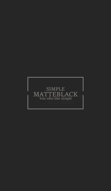 [LINE着せ替え] MATTE BLACK - SIMPLE 5の画像1