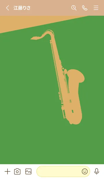 [LINE着せ替え] Saxophone CLR メドーグリーンの画像2