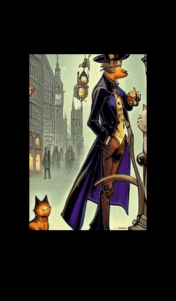 [LINE着せ替え] 猫紳士街#EZ012。の画像1