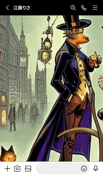 [LINE着せ替え] 猫紳士街#EZ012。の画像2